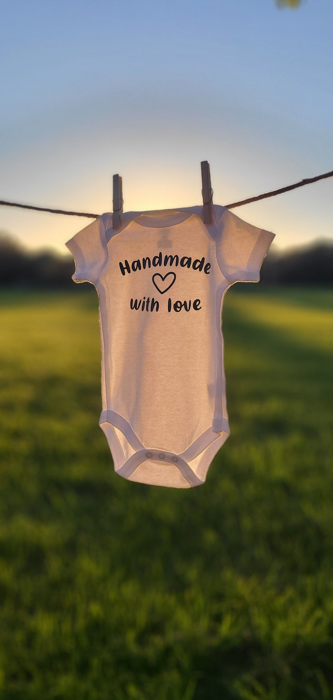 Handmade With Love Baby Onesie